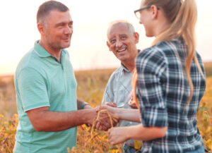 land broker meeting clients